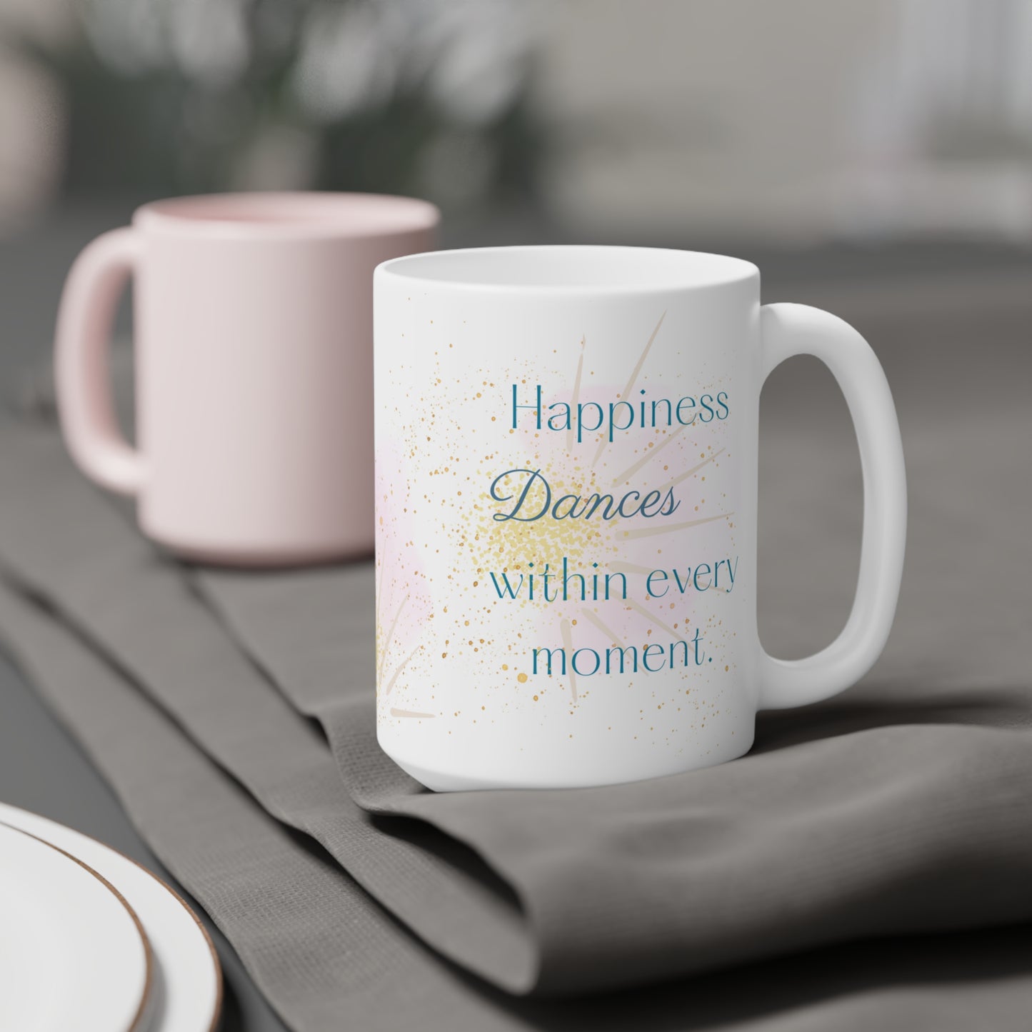 Happiness Dances Within Every Moment Jumbo Mug, 20oz