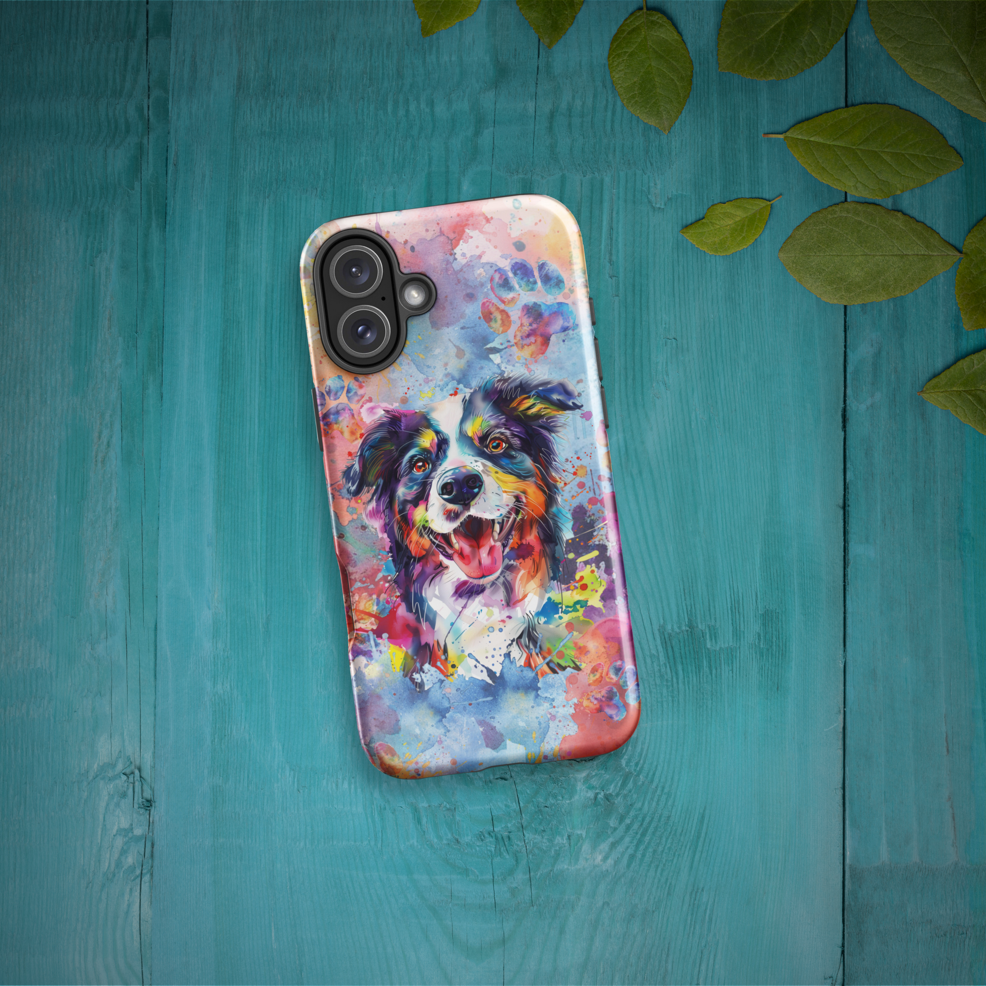 Border Collie iPhone Case, Cute Dog Cell Phone Case, Watercolor Art, i – Blue Fickle Border Collie iPhone Case, Cute Dog Cell Phone Case, Watercolor Art, i – Blue Fickle