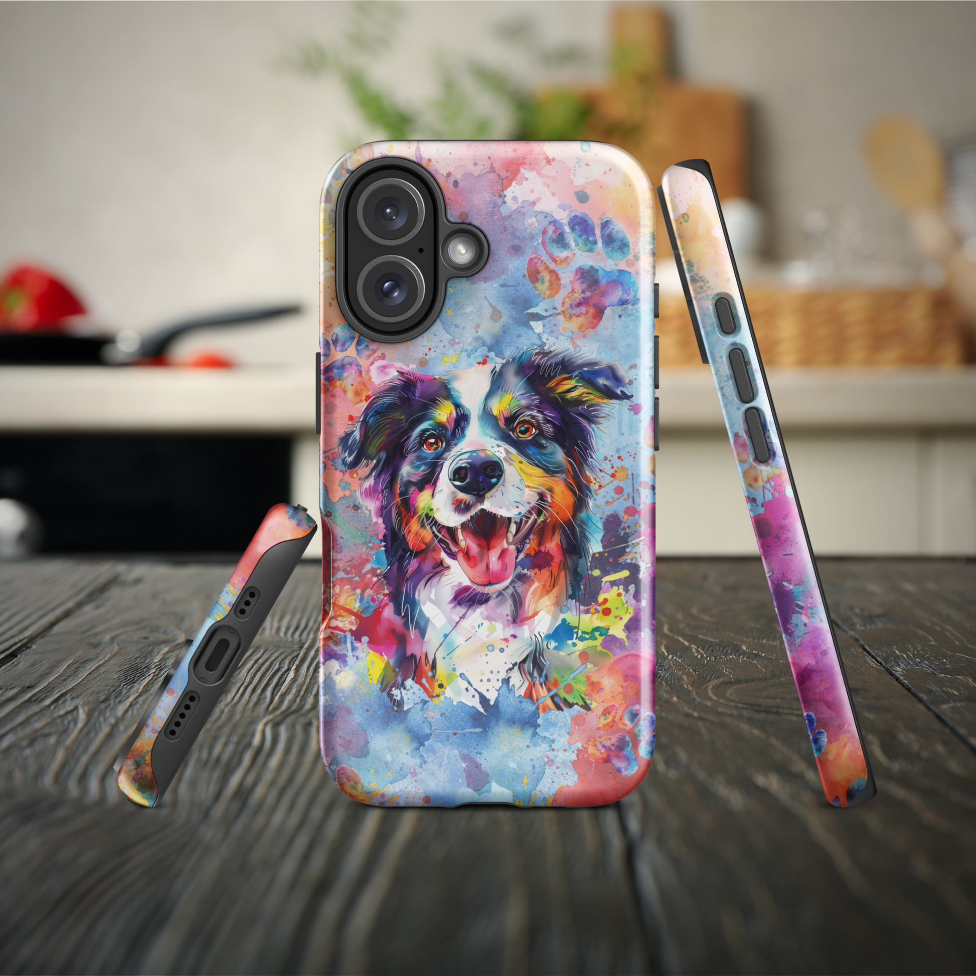 Border Collie iPhone Case, Cute Dog Cell Phone Case, Watercolor Art, i – Blue Fickle Border Collie iPhone Case, Cute Dog Cell Phone Case, Watercolor Art, i – Blue Fickle