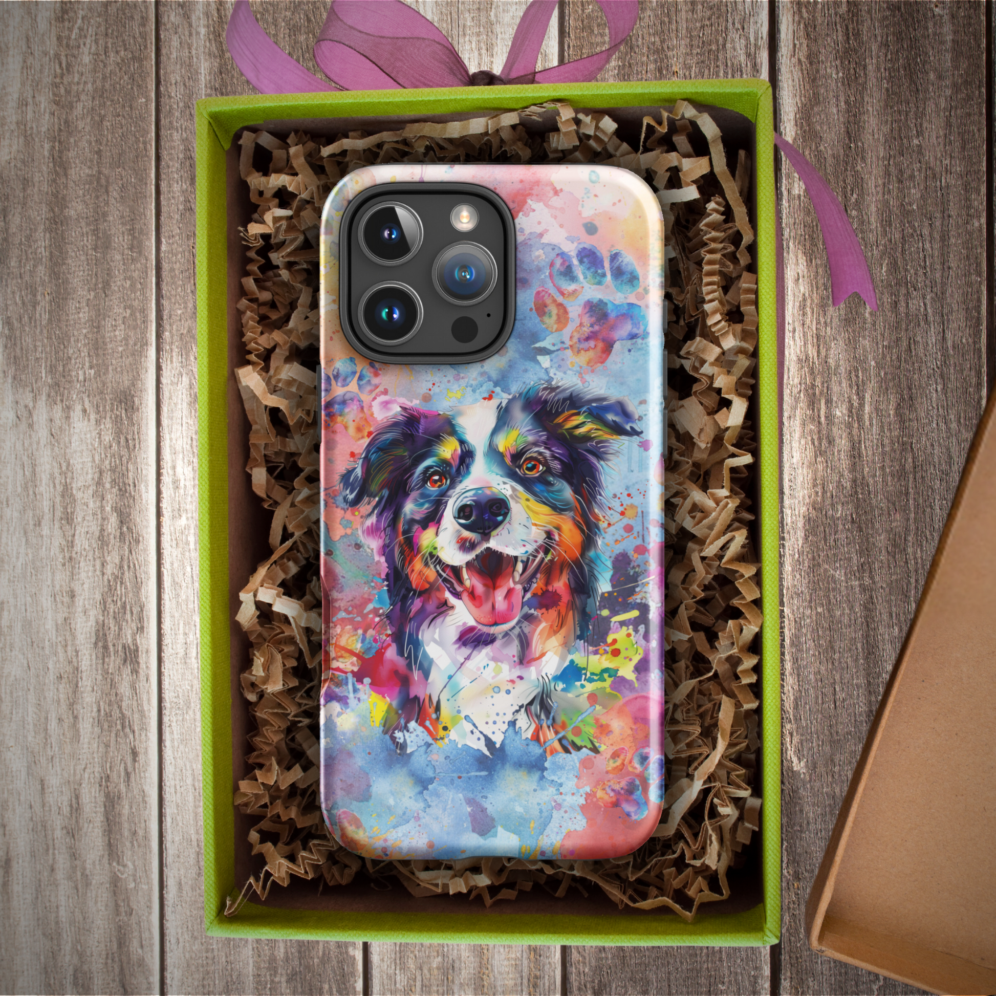 Border Collie iPhone Case, Cute Dog Cell Phone Case, Watercolor Art, i – Blue Fickle Border Collie iPhone Case, Cute Dog Cell Phone Case, Watercolor Art, i – Blue Fickle