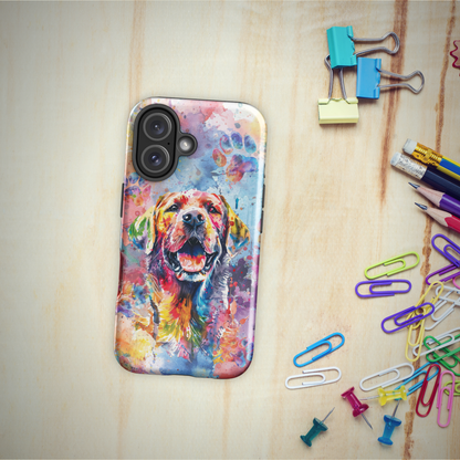 Labrador Retriever iPhone Case, Cute Dog Cell Phone Case, Watercolor Art, iPhone 16/15/14/13/12/11 Pro Max/Pro/Plus/Mini, Tech Accessory