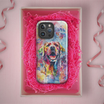 Labrador Retriever iPhone Case, Cute Dog Cell Phone Case, Watercolor Art, iPhone 16/15/14/13/12/11 Pro Max/Pro/Plus/Mini, Tech Accessory