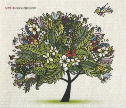 Swedish Eco-Friendly Dishcloth | Beautifully Design Cloths | Flowers | Trees | Owls | Shells | Reduce Waste | Compostable